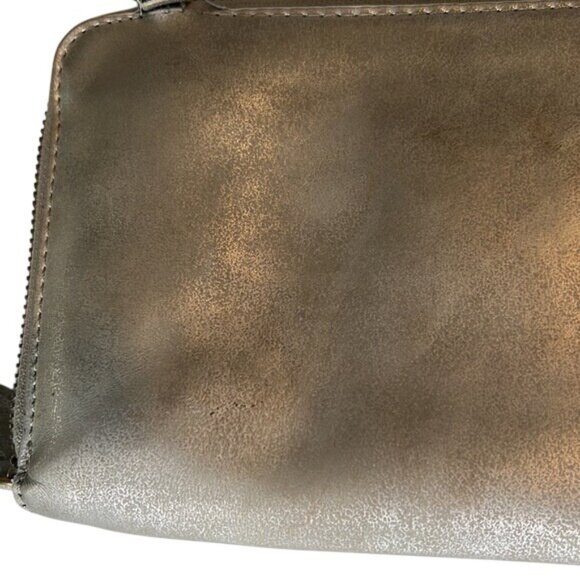 Joy Susan Silver Faux Leather Crossbody Bag With Adjustable Strap - Picture 4 of 9